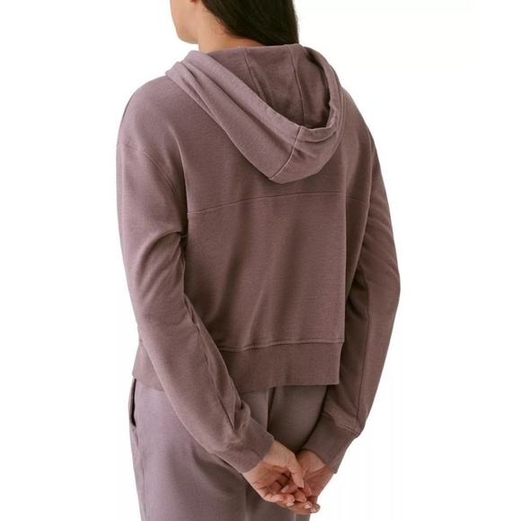 Bass Hibernate Hoodie Jacket Half Zip Closure Attached Drawstring Lavender L NWT - Picture 3 of 4